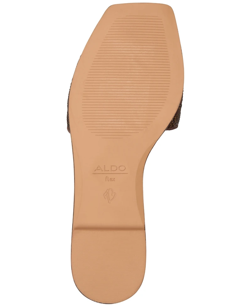Aldo Women's Oceania Embroidered Slide Flat Sandals