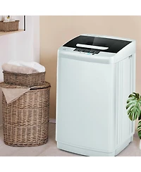 8.8 lbs Portable Full-Automatic Laundry Washing Machine with Drain Pump