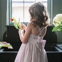 Hope & Henry Toddler Girls Heirloom Sleeveless Special Occasion Sundress with Bow Back Detail and Embroidery