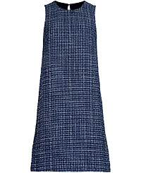 Lands' End Women's Washable Tweed Sleeveless Above the Knee Dress