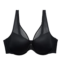 Curvy Couture Women's Plus Size Sheer Mesh Plunge T-shirt Bra