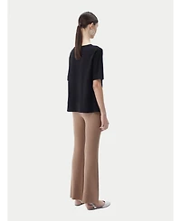 Gobi Cashmere Women's Box-Cut Cotton Silk Blend T-Shirt