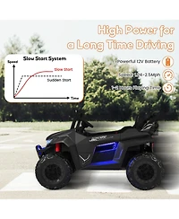 12V 2-Seater Kids Ride on Utv with Slow Start Function Music