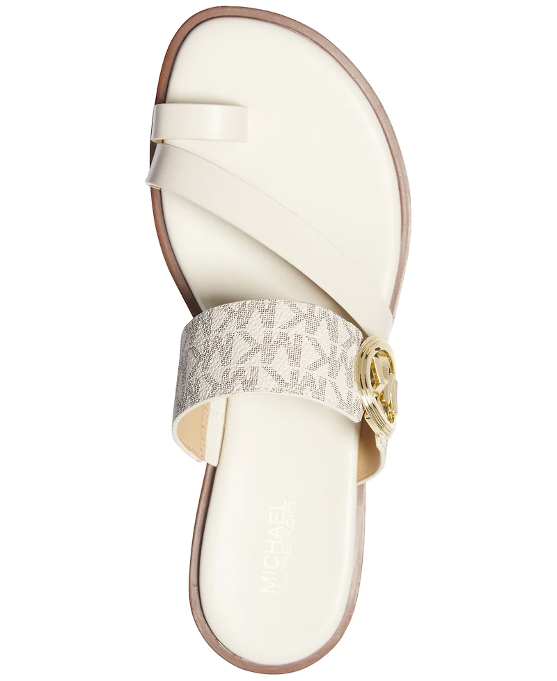 Michael Kors Mmk Vera Slip-On Toe-Ring Slide Sandals