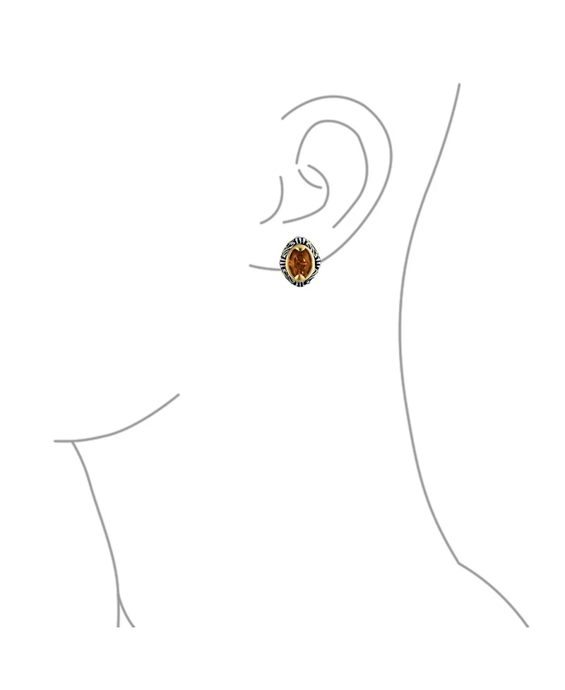 Bling Jewelry Fashion Crystal Oval Bali Style Clip-On Earrings Non-Pierced Ears Multiple Colors