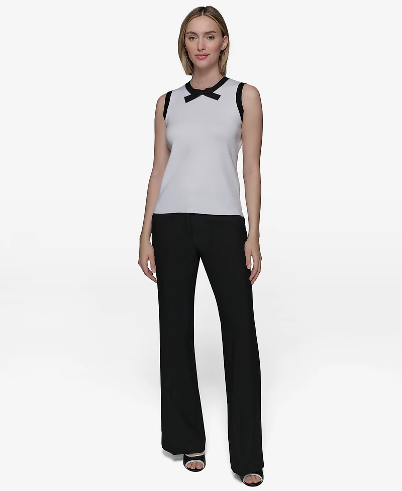 Karl Lagerfeld Paris Women's Bow-Tie Sleeveless Sweater