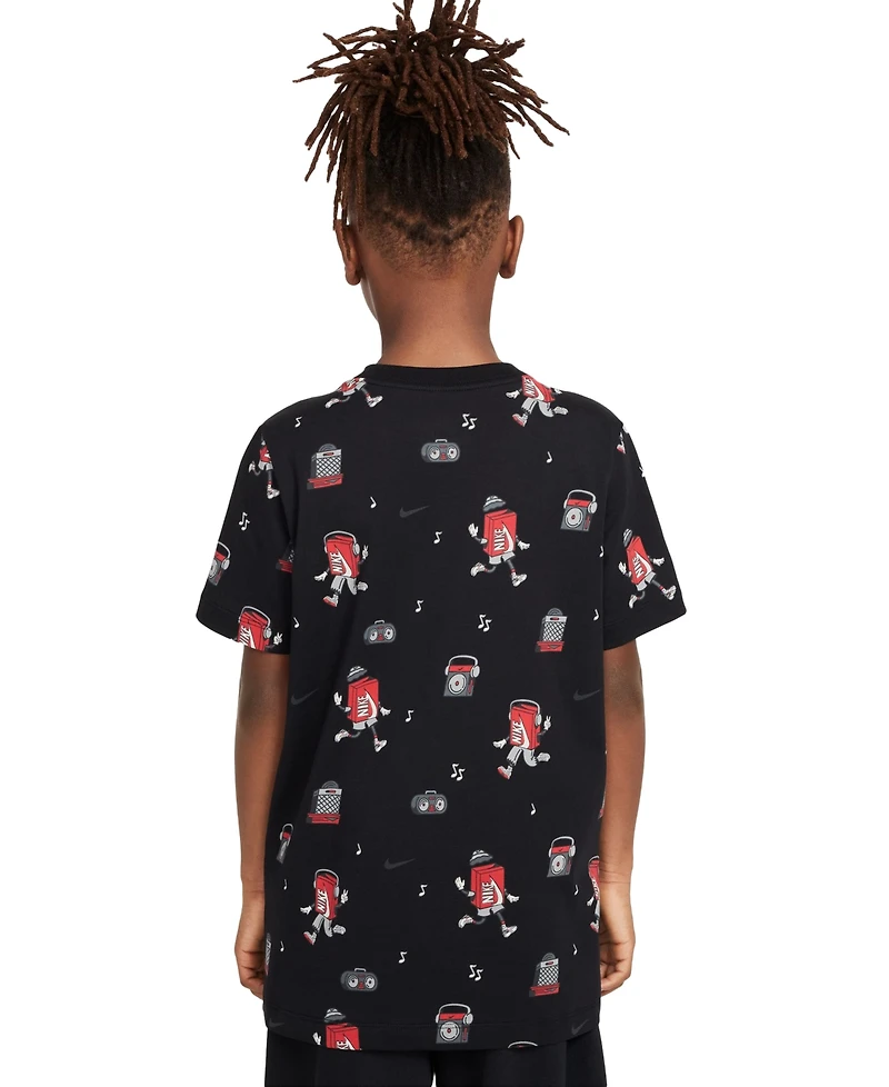 Nike Big Kids Sportswear Printed Crewneck T-Shirt