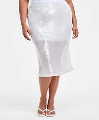 Bar Iii Trendy Plus Sequin Maxi Skirt, Exclusively at Macy's