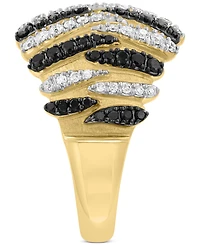 Effy Black & White Diamond Dome Statement Ring (3/4 ct. t.w.) in 14k Gold