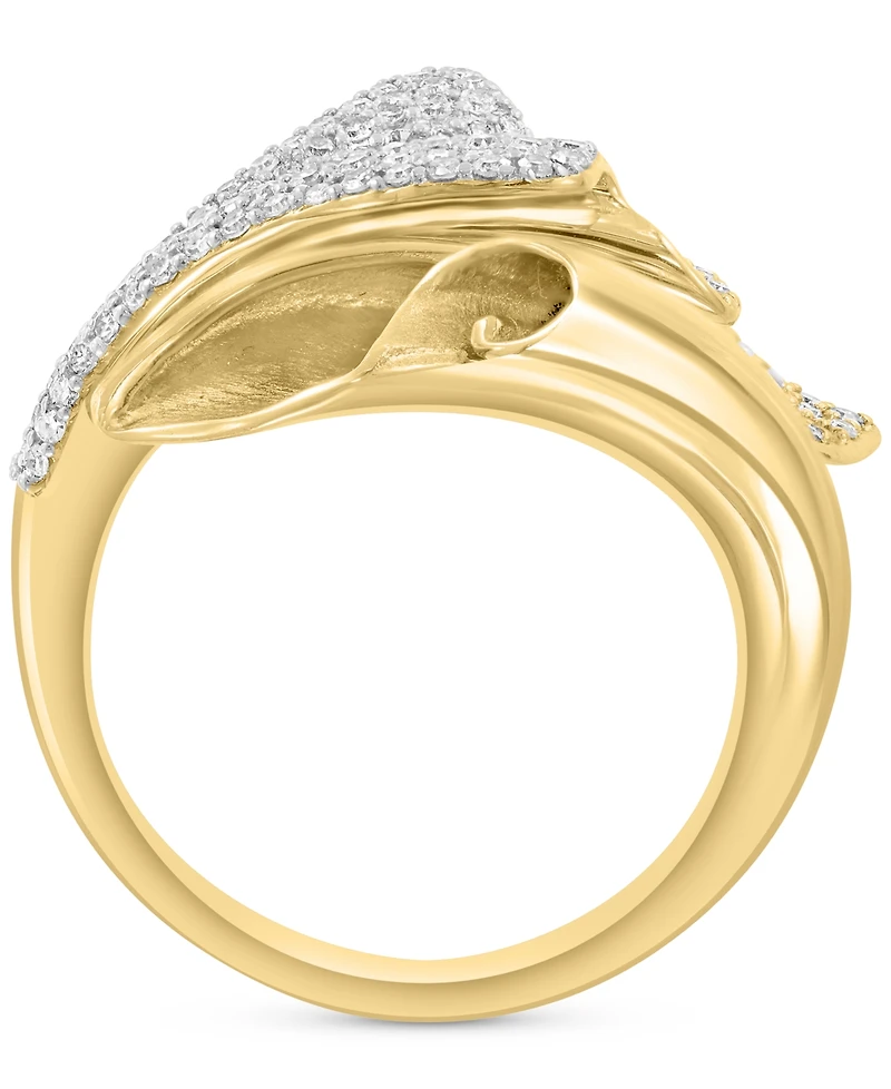 Effy Diamond Pave Lily Inspired Bypass Ring (3/8 ct. t.w.) in 14k Gold