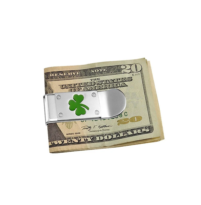 Bling Jewelry Gift Strong Good Luck Green Clover Shamrock Money Clip Graduation