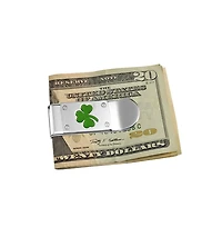 Bling Jewelry Gift Strong Good Luck Green Clover Shamrock Money Clip Graduation