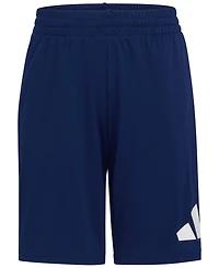adidas Big Boys Elastic-Waistband Essentials Logo Shorts