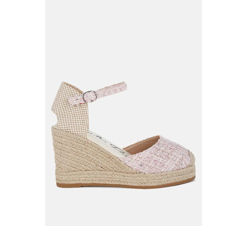 Regatta Tweed Round Toe Woven Wedges