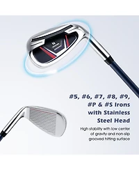 11 Pieces Complete Golf Club Package Set-Blue