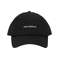 New Balance Men's Black 6-Panel Linear Logo Hat