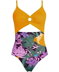 Lands' End Women's O-Ring Monokini One Piece Swimsuit