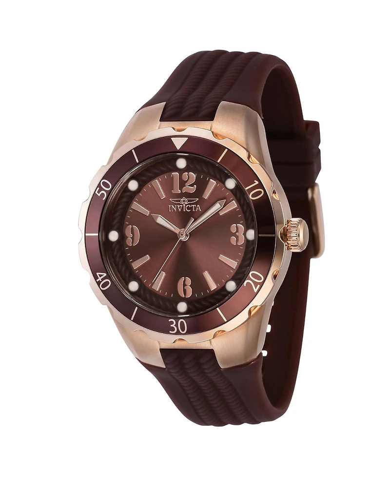 Invicta Women's 40312 Angel Quartz 3 Hand Dark Brown Dial Watch