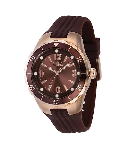 Invicta Women's 40312 Angel Quartz 3 Hand Dark Brown Dial Watch