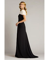 Tadashi Shoji Perkins Asymmetric Draped Gown