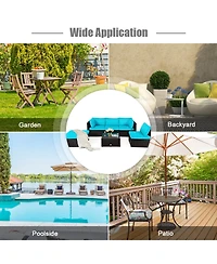 6-Piece Outdoor Patio Sectional Sofa Set with Coffee Table Comfortable and Stylish Seating for Your Garden or Patio