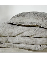 Ihi Home Dakota Cotton Duvet Cover Set/3, Grey