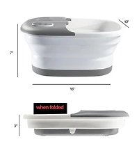 Foot Spa with Heat and Massage and Jets Includes A Remote Control A Pumice Stone Collapsible Foot Spa Massager with Heat and Massage Bubbles and Vibra