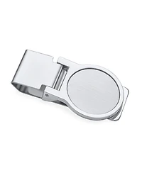 Bling Jewelry Large Round Hinged Style Money Clip Card Holder Stainless Steel