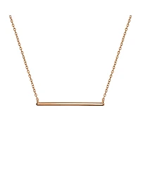 Bling Jewelry Minimalist Horizontal Bar Pendant Necklace - Sterling Silver