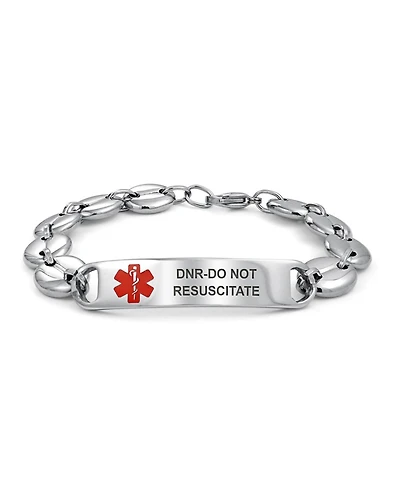 Bling Jewelry Dnr-Do Not Resuscitate Mariner Medical Alert Id Bracelet 8.5in