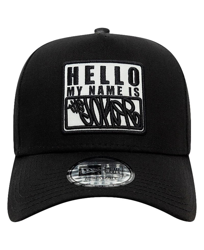New Era Men's Black Joker Hello My Name Is 9FORTY Adjustable Hat