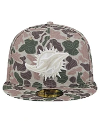 New Era Men's Camo Miami Dolphins Geo 59FIFTY Fitted Hat