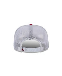 New Era Men's Red Los Angeles Angels Team Horizon 9FIFTY A-Frame Trucker Snapback Hat