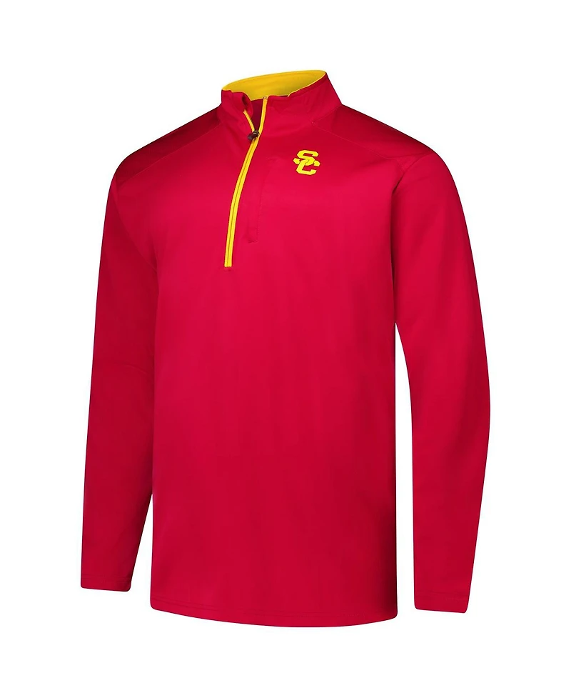 Fanatics Men's Cardinal Usc Trojans Big Tall Defender Quarter-Zip Top