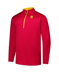 Fanatics Men's Cardinal Usc Trojans Big Tall Defender Quarter-Zip Top