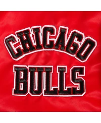 Pro Standard Men's Red Chicago Bulls Sublimated Satin Full-Snap Jacket