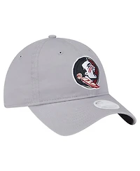New Era Women's Gray Florida State Seminoles Logo 9TWENTY Adjustable Hat
