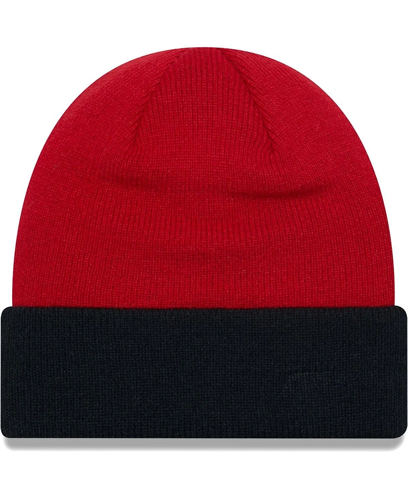New Era Big Boys and Girls Red Ac Milan Wordmark Cuffed Knit Hat