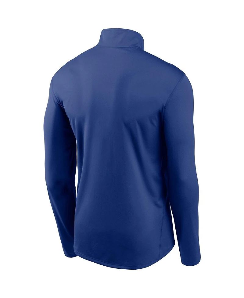 Nike Men's Royal Texas Rangers Team Logo Element Performance Half-Zip Pullover Jacket