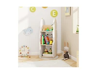 Rotating Bookshelf Toy Storage Organizer with 5 Shelves for Easy Access and Fun Organization