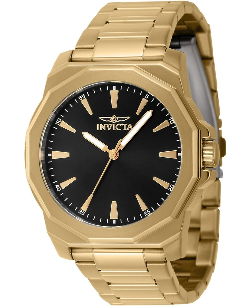 Invicta Men's Speedway Quartz 3 Hand Black Dial Watch