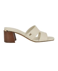 Calvin Klein Women's Valery Logo Block Heel Slide Sandals