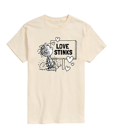 Airwaves Men's Peanuts Love Stink Short Sleeve T-Shirt
