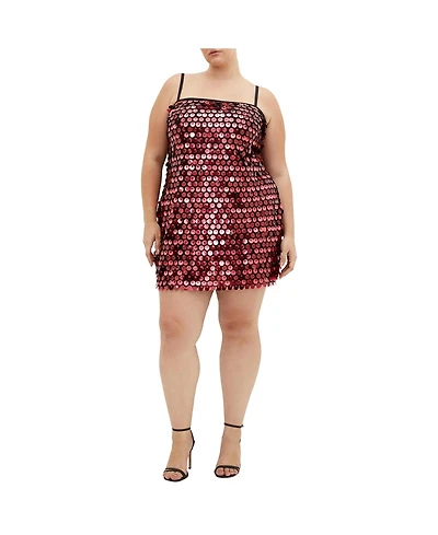 City Chic Plus Size Mini Disco Dress