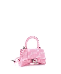 Pre-Owned Balenciaga Hourglass Top Handle Bag Bb Monogram Denim