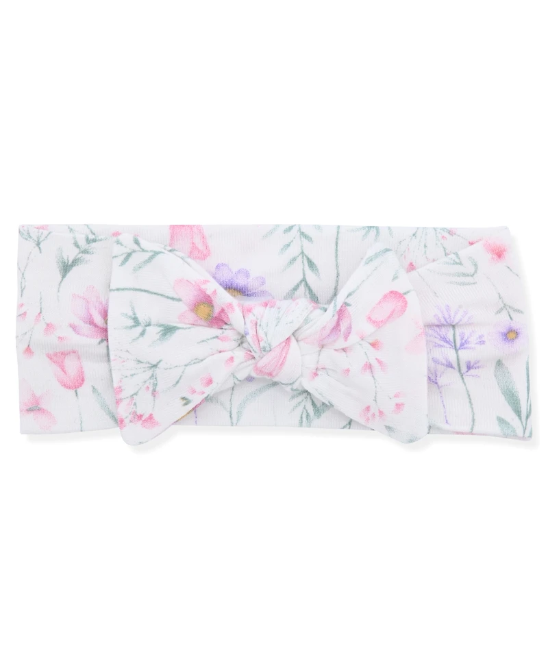 Max & Olivia Baby Girls 2-Piece Print Footie with Headband Set