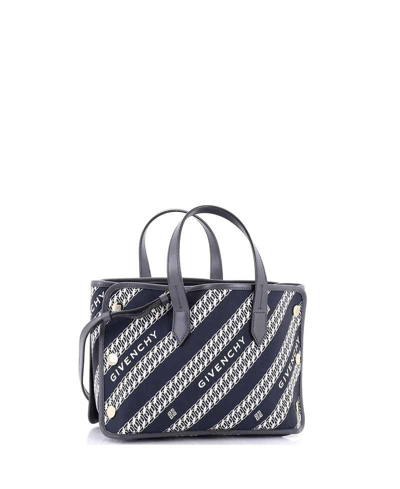 Pre-Owned Givenchy Mini Bond Shopper Tote Logo Jacquard Canvas