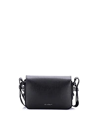 Pre-Owned Off White Small Binder Clip Flap Bag Printed Leather