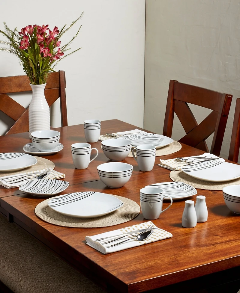 Tabletops Unlimited Justin 16 Pc. Dinnerware Set, Service for 4