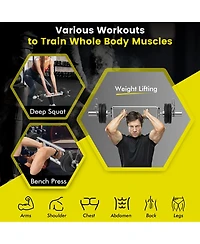 700 Lbs Olympic Triceps Bar with Knurled Handles for Squats, Deadlifts, Shrugs